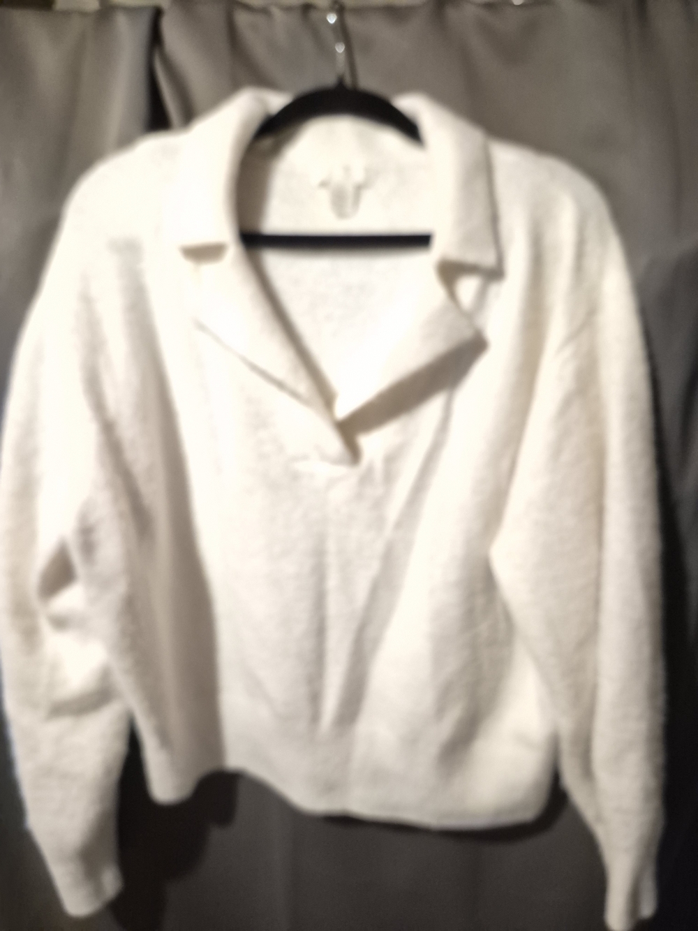 H&M Cream Teddy Jacket with Open Collar